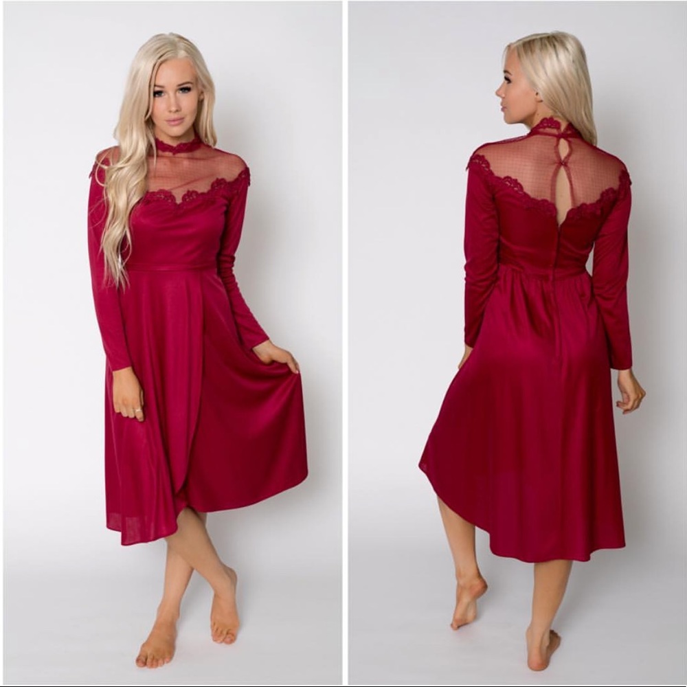 Vintage maroon dress